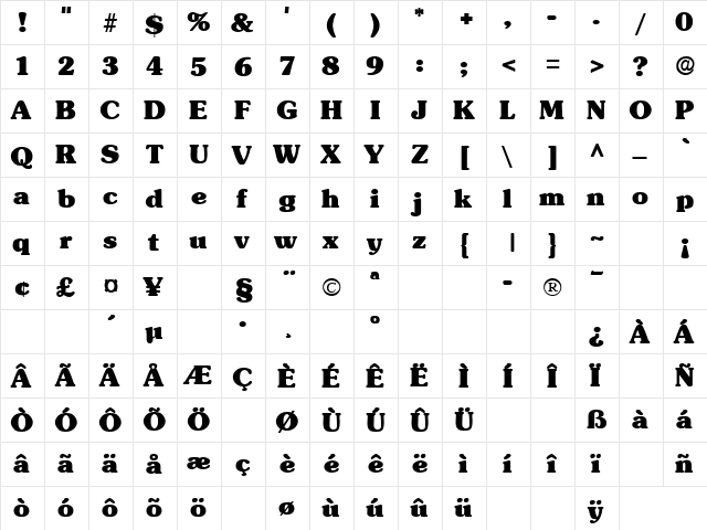 Corruption 2 Regular  glyph index