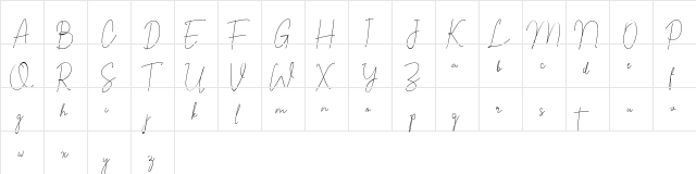 Julietta Signature Regular  glyph index