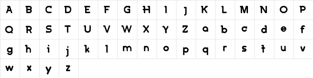 Bigote FREE Regular  glyph index