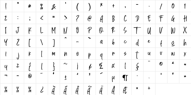 Great Authorized Regular  glyph index