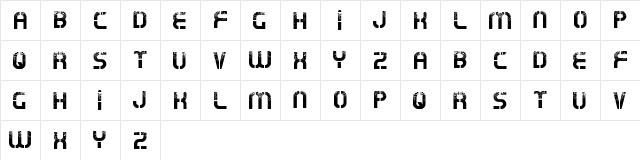 Oxin War  glyph index