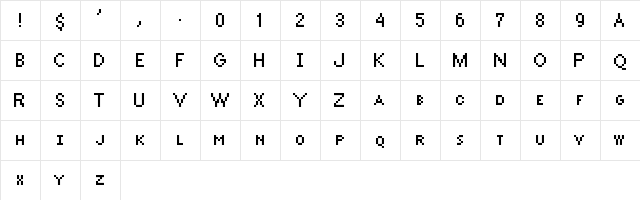 Harry Regular  glyph index