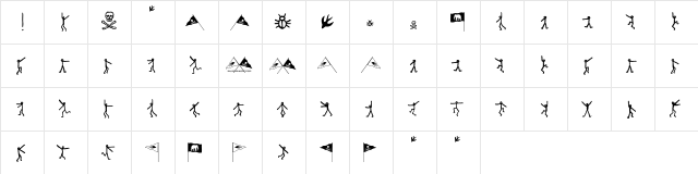 Semaphore1 Regular  glyph index
