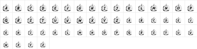 Jack O Regular  glyph index