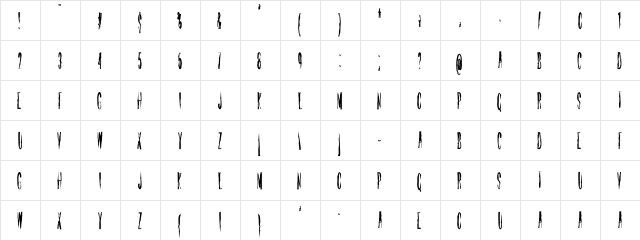 April Ten Regular  glyph index