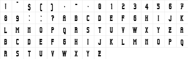 Beholder Outline Filled Regular  glyph index