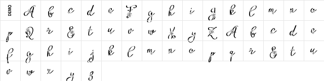 Floryfic Demo  glyph index