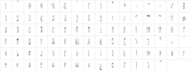 PC Stretch Regular  glyph index