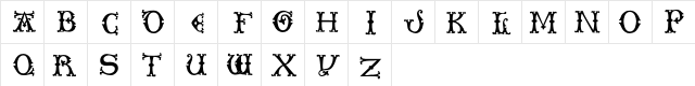Dobler Regular  glyph index