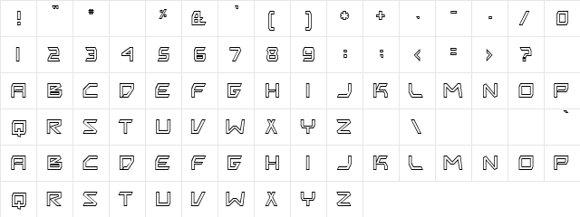 Werizite Windrow Regular  glyph index