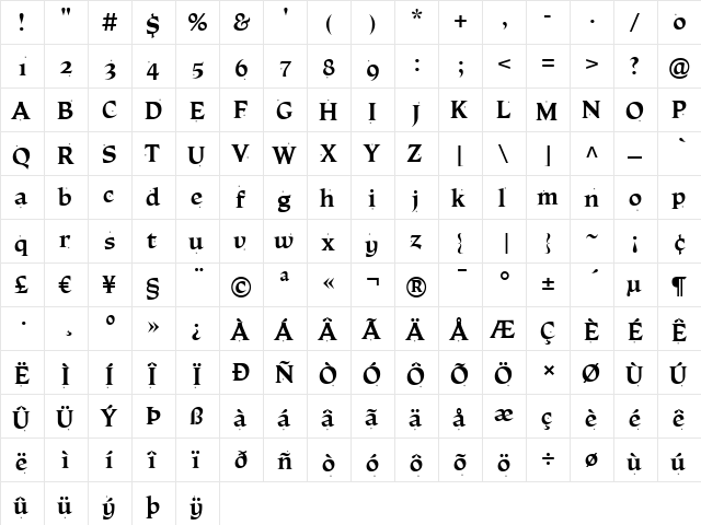 XmasRudolphHubertjocham Regular  glyph index