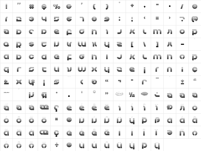 Kovacs Gradient Regular  glyph index