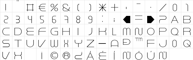 BARCO. D.A NORMAL Normal  glyph index