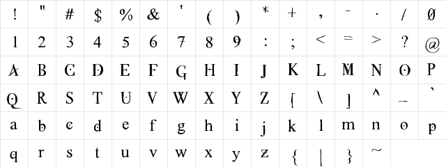 GRECOromanLubedWrestling Medium  glyph index
