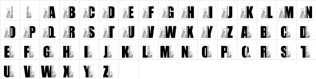 LMS Egyptian Bookends Regular  glyph index