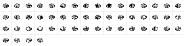 Monogramus Regular  glyph index