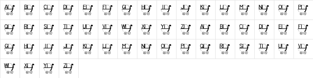 Rykers Pram Regular  glyph index
