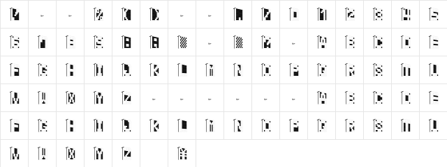 Building2AL Regular  glyph index