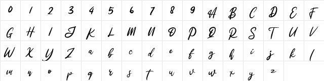 Watterland Typeface FREE Regular  glyph index