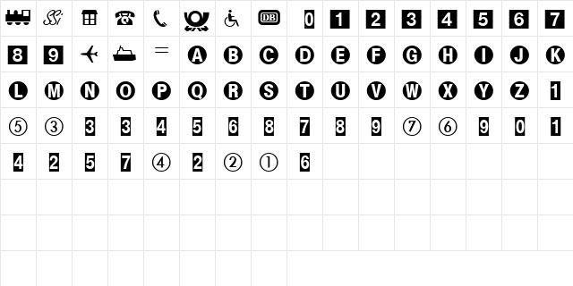FormatPiOneSSK Regular  glyph index