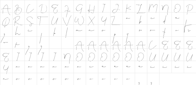 Bhalbino Demo Regular  glyph index