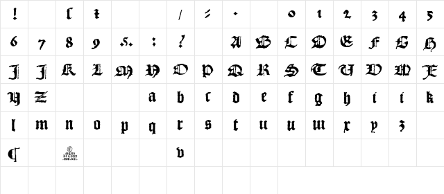 1492_Quadrata_lim Bold  glyph index