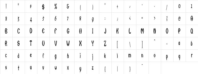 Qarats Regular  glyph index