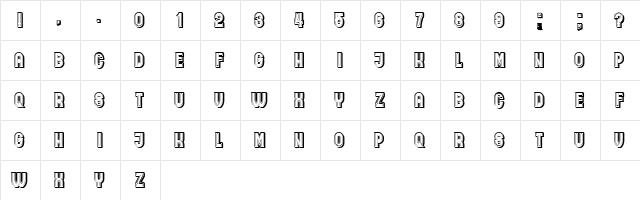 Andrey Regular  glyph index