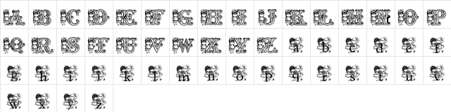 JNKCUTIE Regular  glyph index