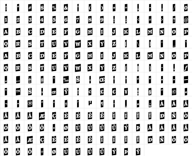 a_TrianglerCmUp Regular  glyph index