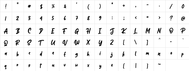 Folders Regular  glyph index