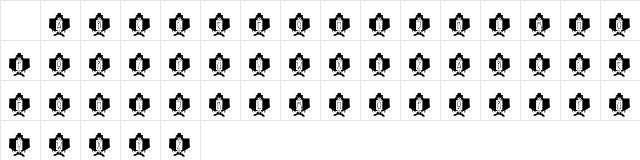 101! Flash! Session Regular  glyph index