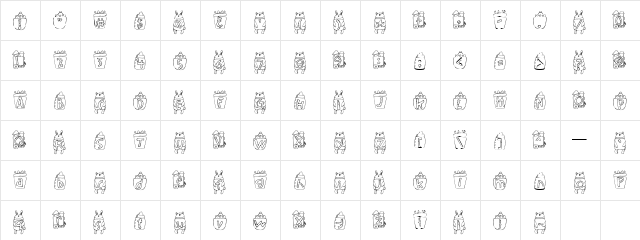 LDJ Baby Boy Regular  glyph index