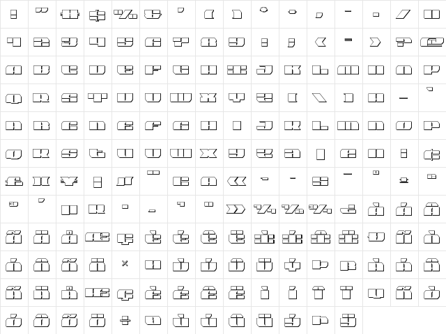 Joy Shark Outline Outline  glyph index