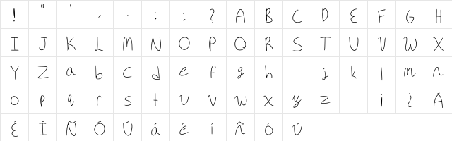 Adri Script Regular  glyph index