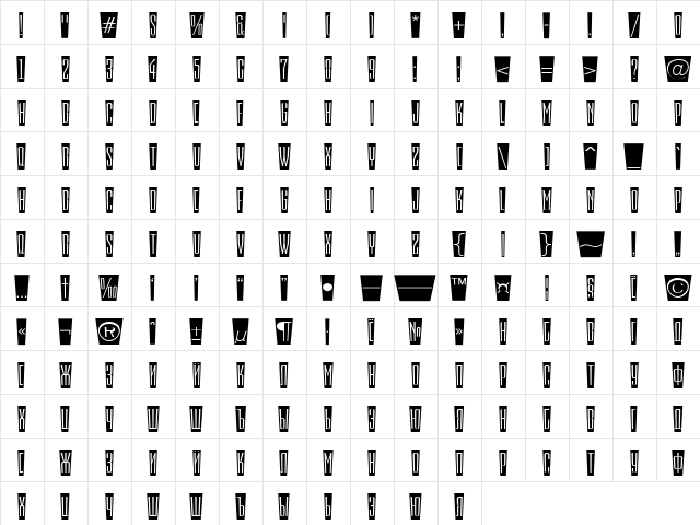 a_EmpirialCmFsh Regular  glyph index