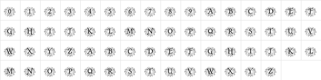 Fireworks_Mono Regular  glyph index