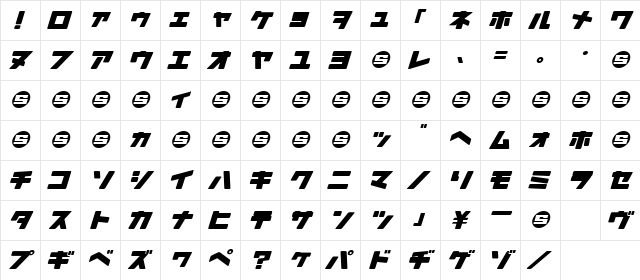 Daidoh Remix RoundJkaSha Regular  glyph index