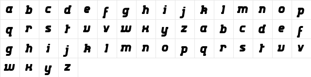 Kabys Kabys  glyph index