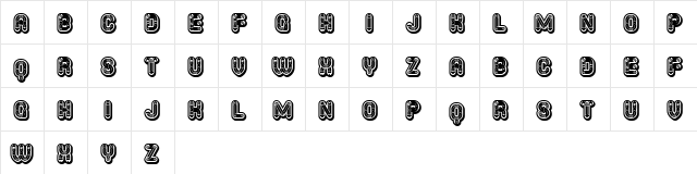 Furious Ride Oriental Regular  glyph index