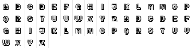 Hetrz Elegant Regular  glyph index