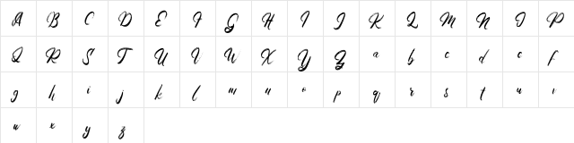 Arlaya FREE Regular  glyph index
