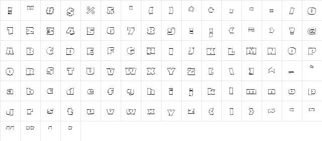CK Scritchy Regular  glyph index