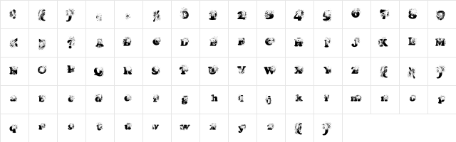 coop deville Regular  glyph index