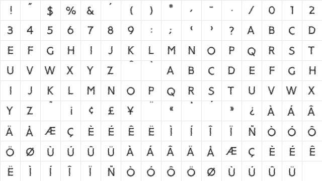 Strobos .. Plain  glyph index
