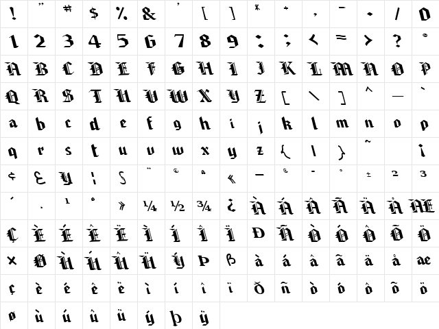 ChamberDoorsOpen99 Regular  glyph index