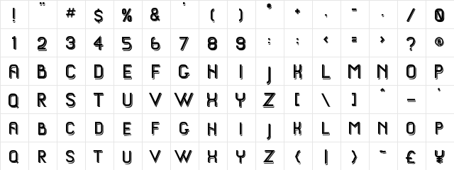 ayuenda shadow shadow  glyph index