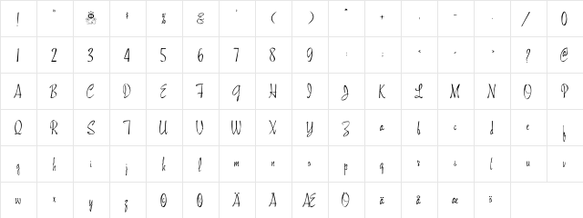 Maidstone Wd Regular  glyph index