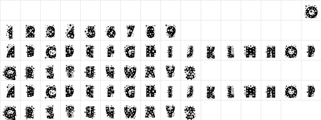Jukhiaato Regular  glyph index