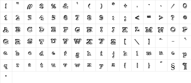 Bunny Lips Normal  glyph index